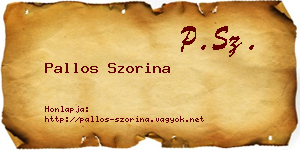 Pallos Szorina névjegykártya