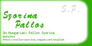 szorina pallos business card